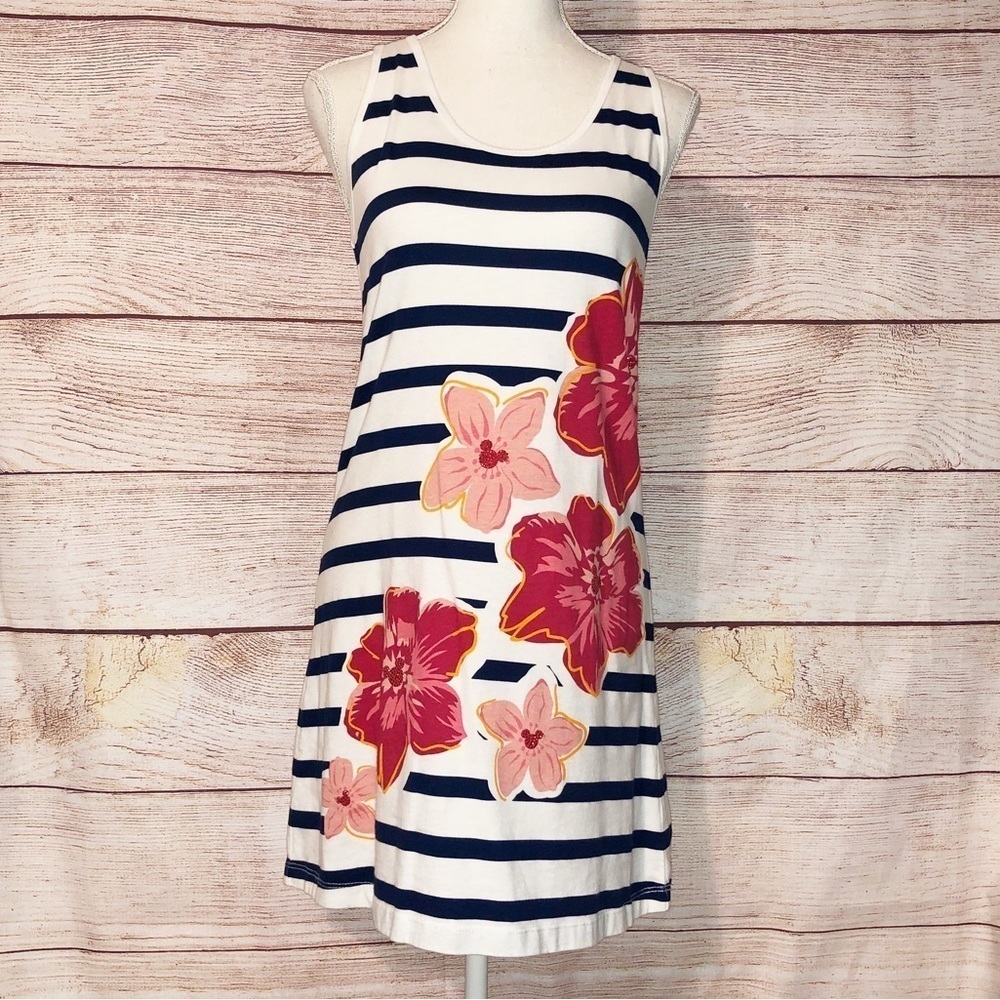 Disney Parks Blue and White Floral Swim Cover Up Dress Size S